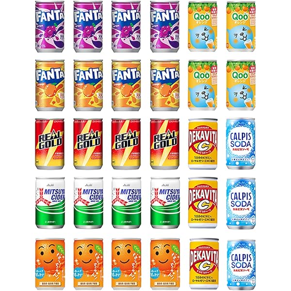 Amazon.co.jp: 炭酸飲料 ミニ 缶 ジュース 160ml 8種 A 計30本